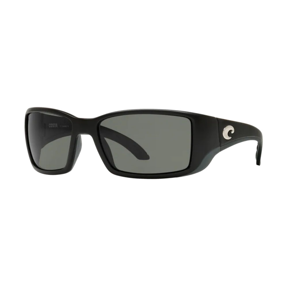 Costa Blackfin Sunglasses Polarized in Matte Black with Grey 580P